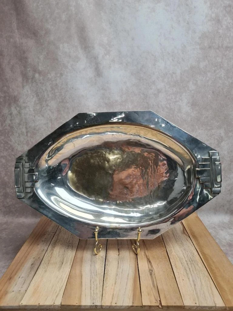 Plateau Art Déco Orbrille – Orfèvrerie Brille Paris – métal argenté – années 30